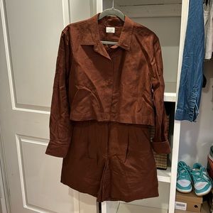 Wildfred Brown high waisted short set